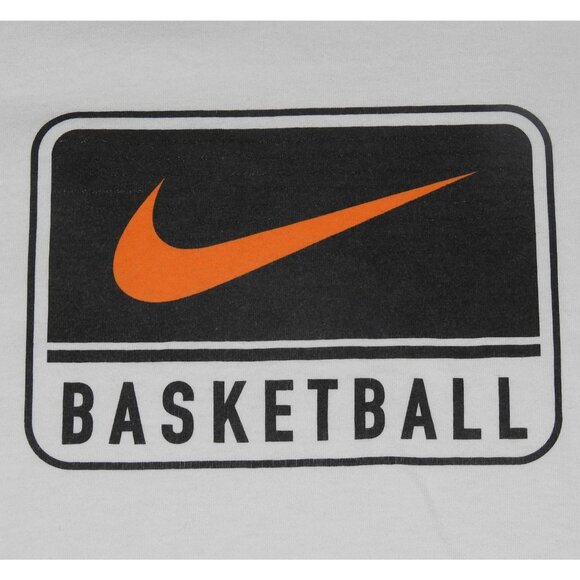 Vintage 90s Nike Basketball White Tage T-Shirt Men's XL Made in USA - Picture 2 of 5
